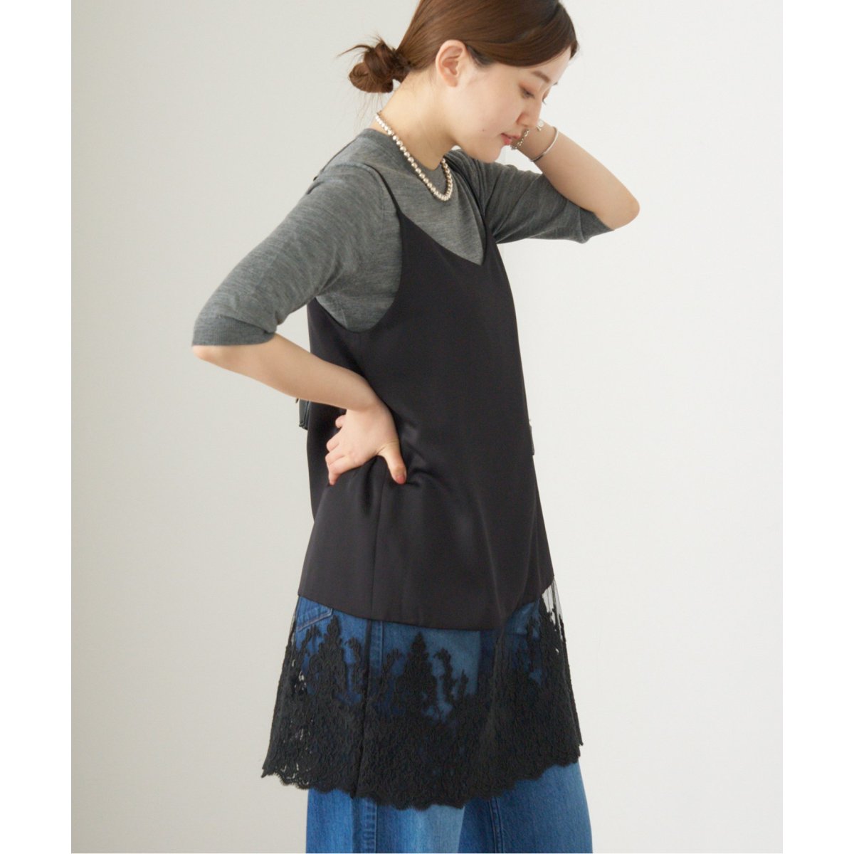 【2025AW】IENA☆Satinレースワンピース Satinレース キャミソールワンピース | イエナ(IENA) | マルイウェブ