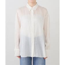 Maison IENAシルクコットンシアーシャツ