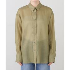 Maison IENAシルクコットンシアーシャツ