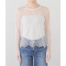 Maison IENAリバーレースTブラウス