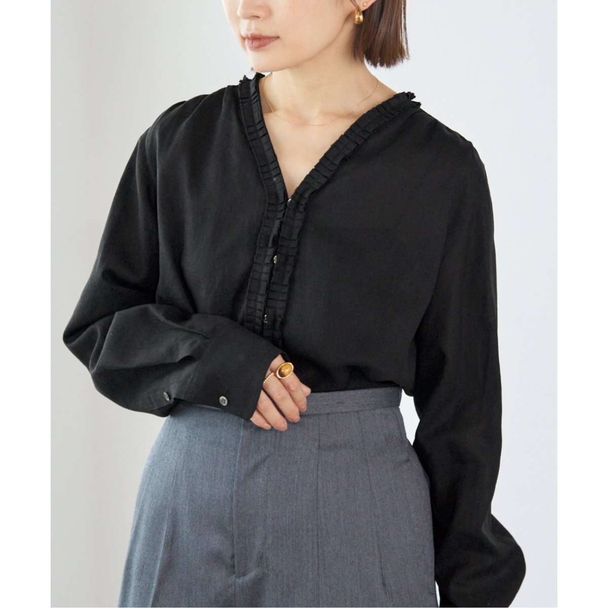 IENA イエナ✨カットワークレース フリルカラーブラウス カットワークレース フリルカラーブラウス◇ | イエナ(IENA