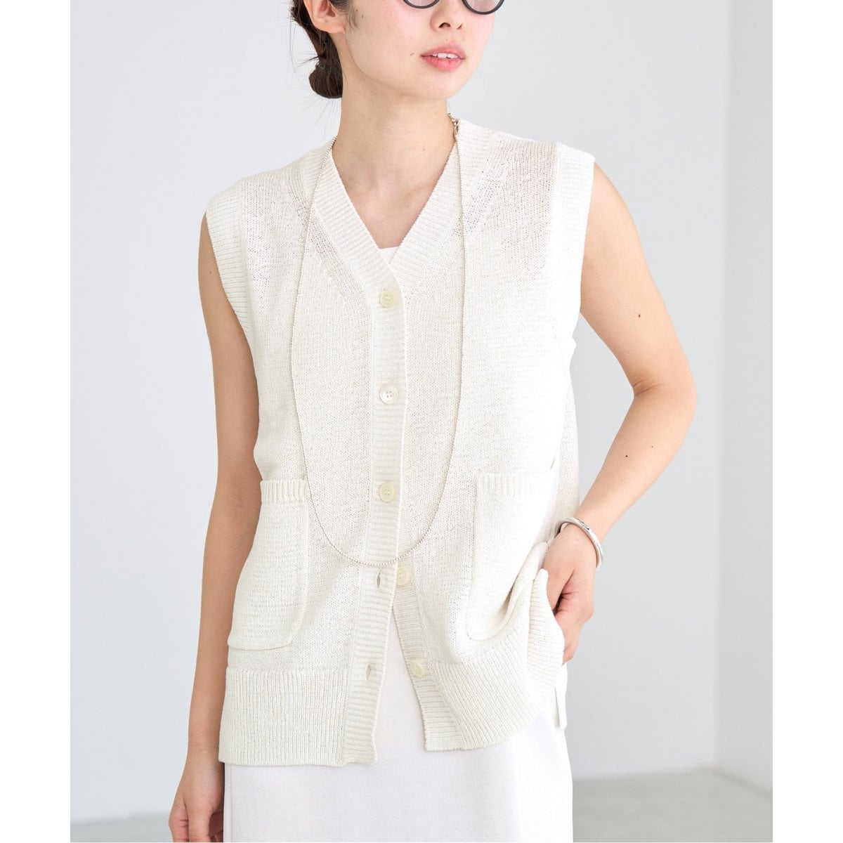 LOU ANDREA/ルーアンドレア 2WAY DOWN VEST ダウンベスト