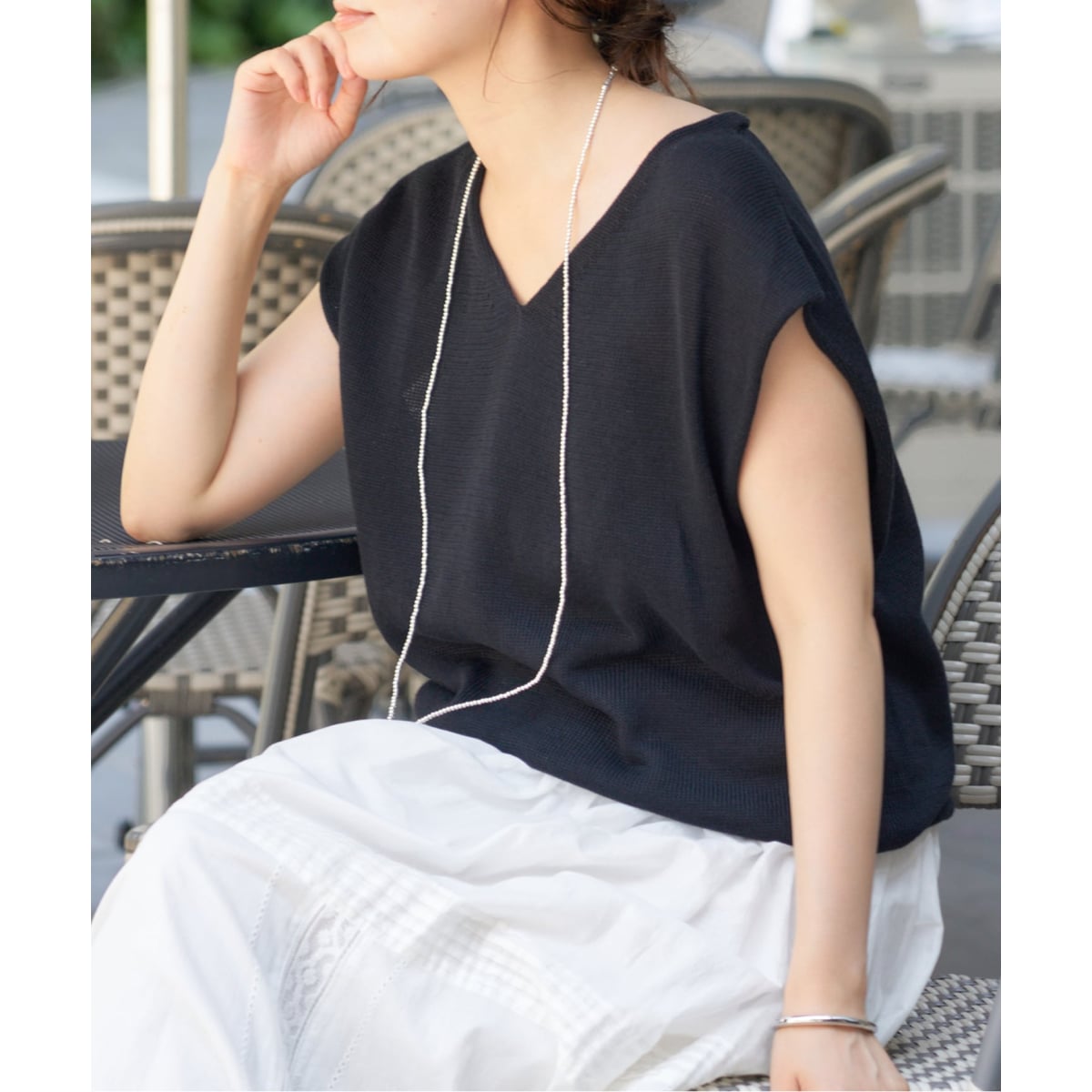 Spick and Span ボートネックニュアンスプルオーバー　美品 Spick＆Span ニット セーター 「追加」ボートネックニュアンス