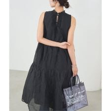 MARILYN MOON/マリリンムーン Sheer gather OP ワンピース