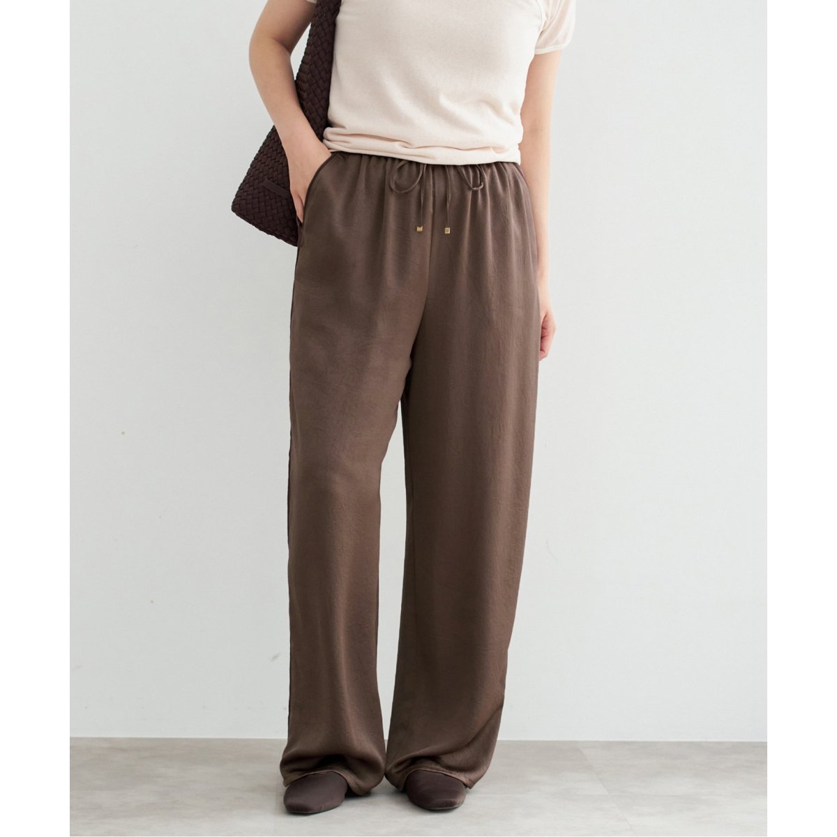 IENA　ブラウン系【美品・洗える】バリエーションリラックスパンツ バリエーションリラックスパンツ | イエナ(IENA) | マルイウェブ