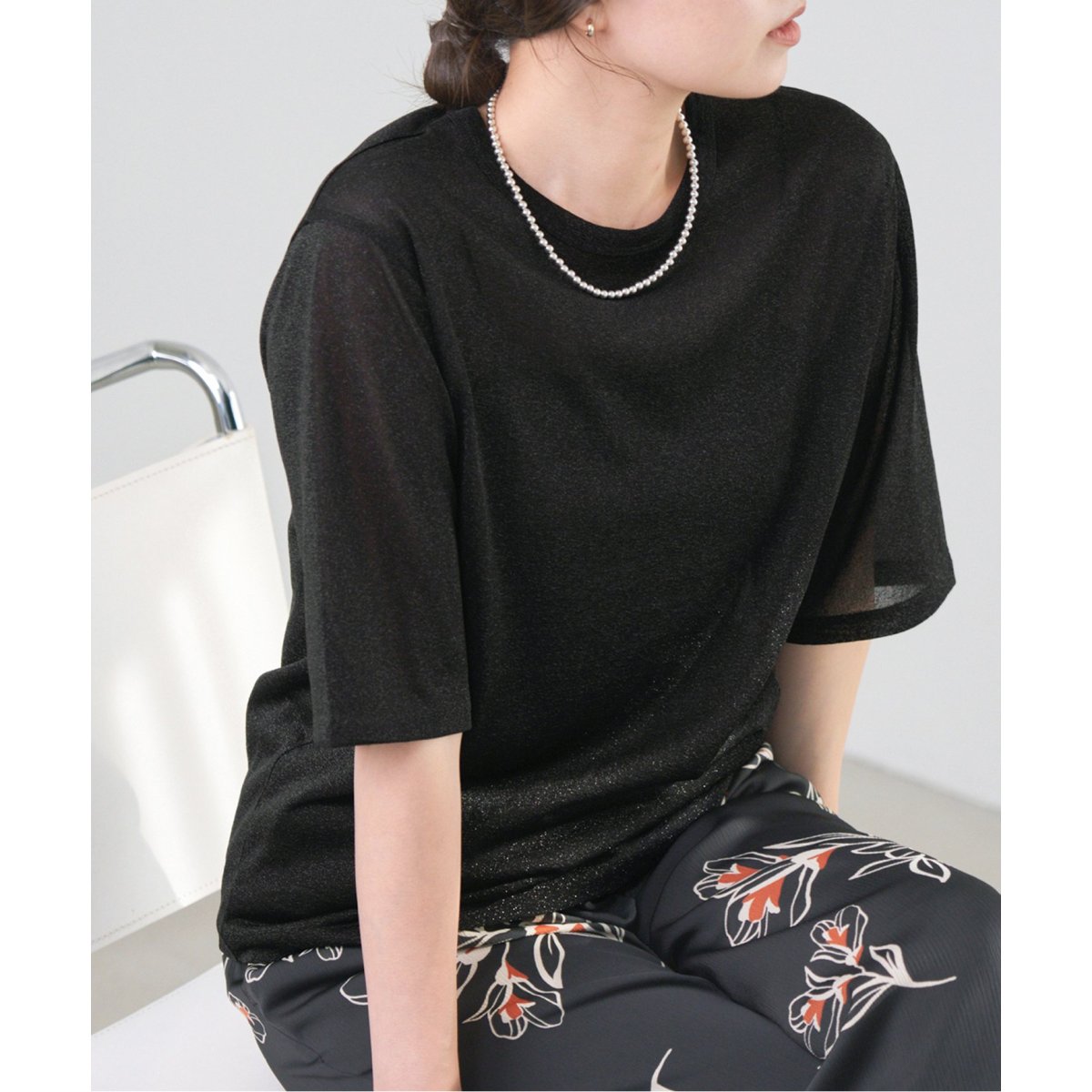 イエナ　DEVASTEE pour IENA Tシャツ　ブラック IENA⭐️DEVASTEE pour IENA Tシャツ ブラック