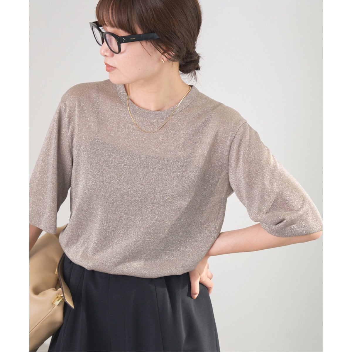INSCRIRE/アンスクリア】Mesh Short Sleeve / メッシュTシャツ