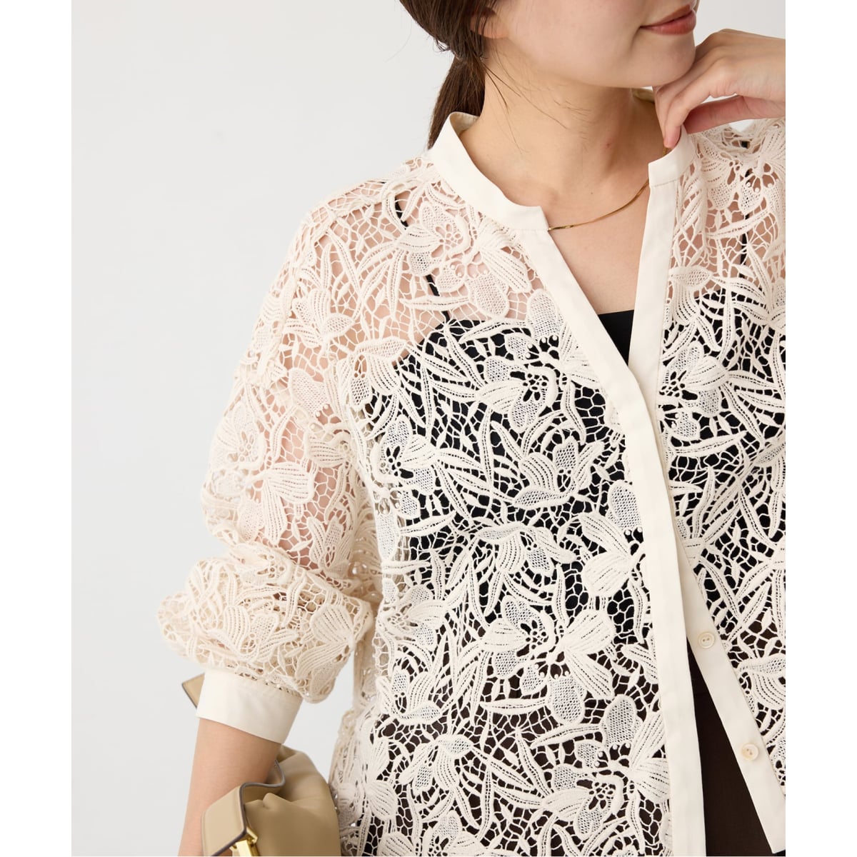 専用✨IENA イエナ　 レースギャザーブラウス 　シャツ　プルオーバー IENA LA BOUCLE レースギャザーブラウス（シャツ／ブラウス