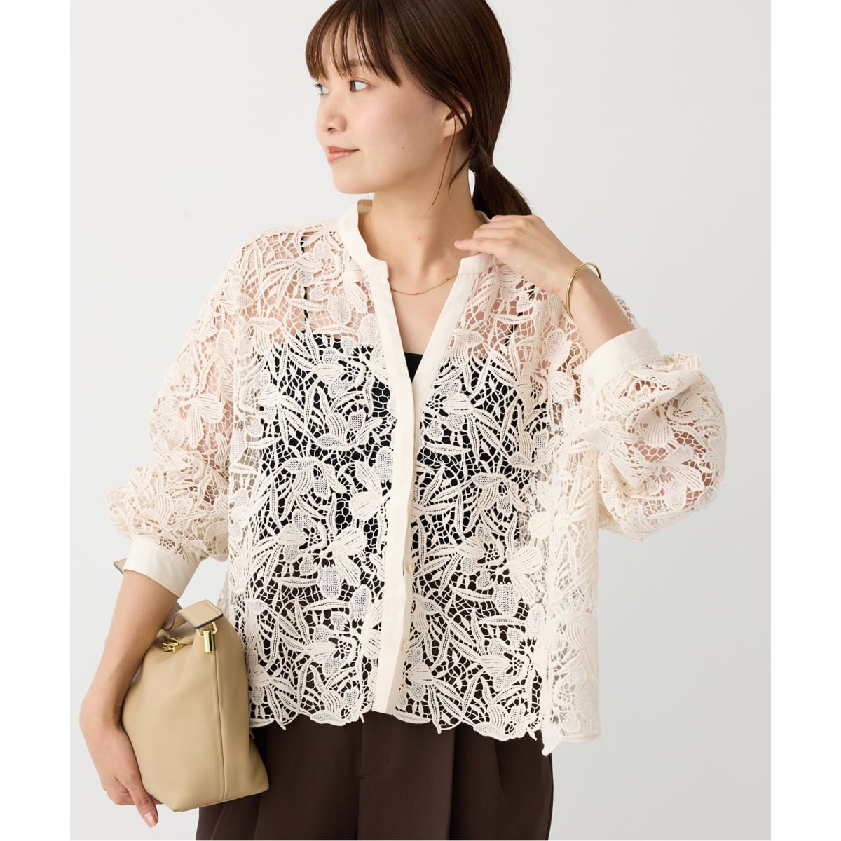イエナ　フラワーレースシャツ フラワーレースシャツ（シャツ/ブラウス）｜IENA（イエナ）の