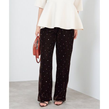 《予約》COUTURE D’ADAM/クチュールドアダム Glitter PT ベロアイージーパンツ