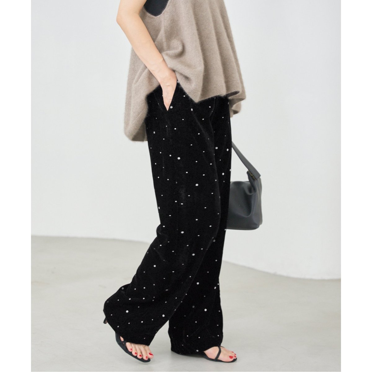 COUTURE D'ADAM/クチュールドアダム Glitter PT ベロアイージーパンツ