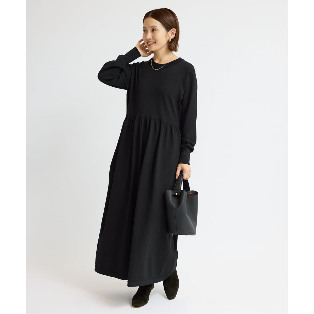 maison コットンギャザーマキシワンピース◇ | イエナ(IENA