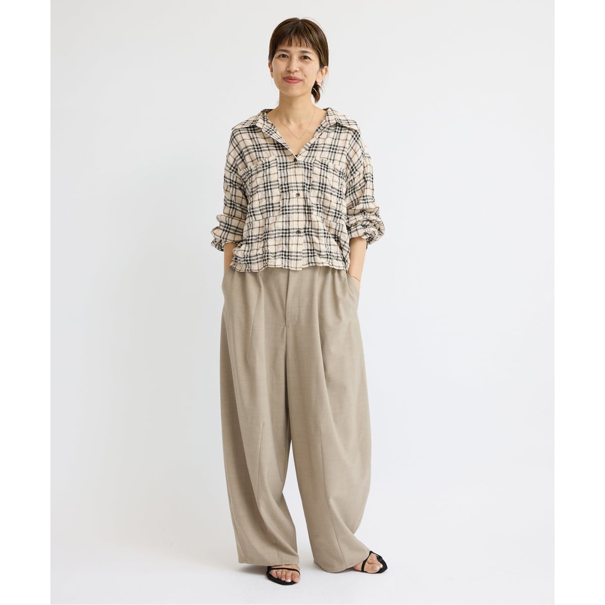 シャーリングチェックショートシャツ | イエナ(IENA) | マルイウェブ