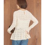 □Flowerストレッチレース ペプラムプルオーバー | イエナ(IENA 