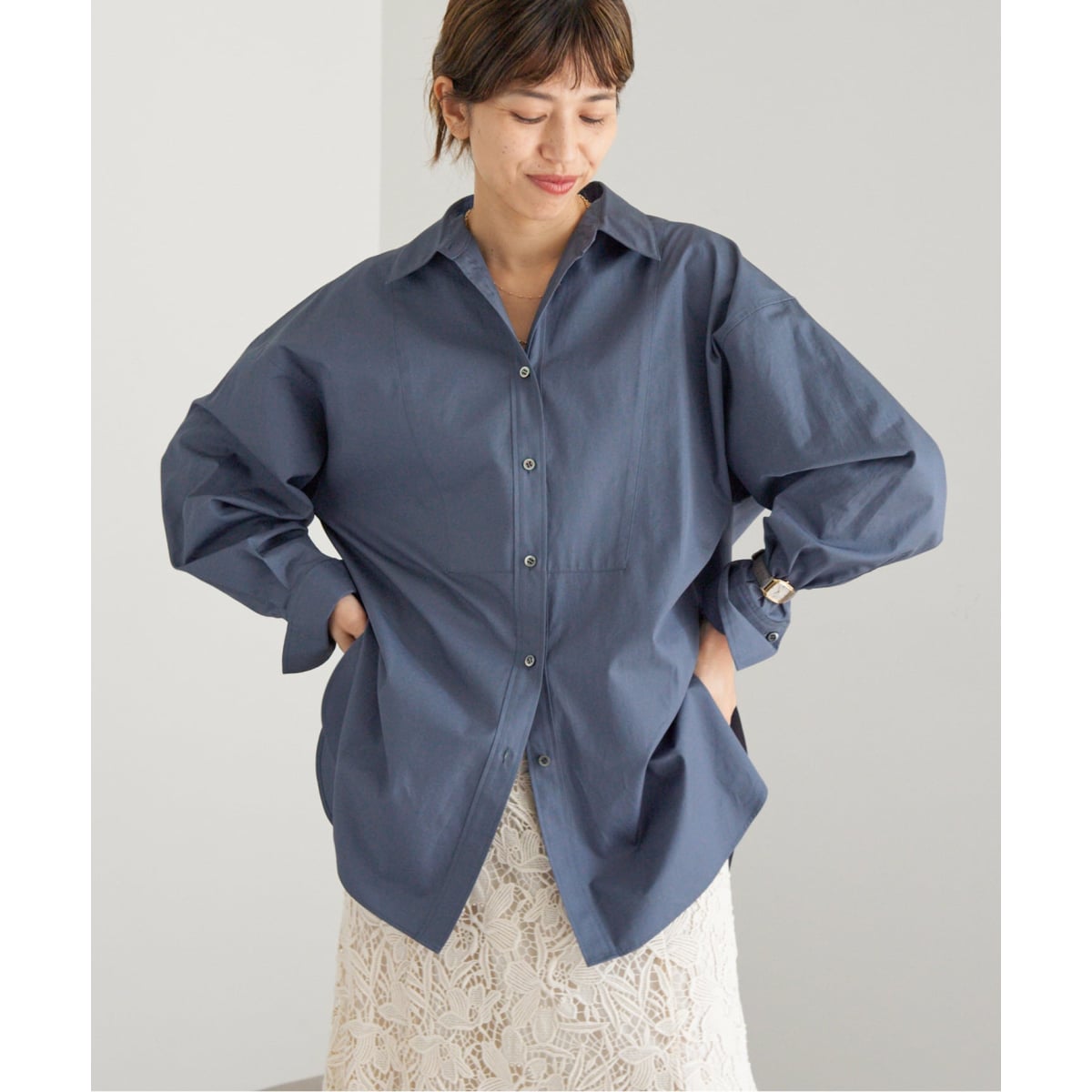 AAYUSHI/アユーシ 別注 フロントピンタックペプラムブラウス | イエナ