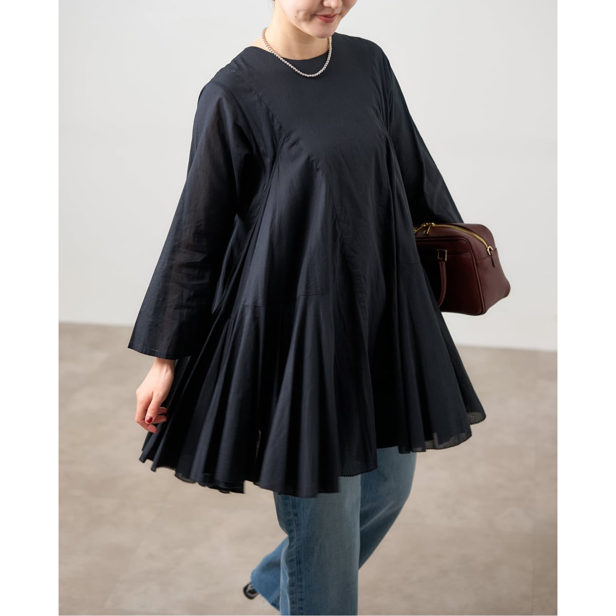 AAYUSHI/アユーシ 別注 ロングスリーブラッフルドレス | イエナ(IENA