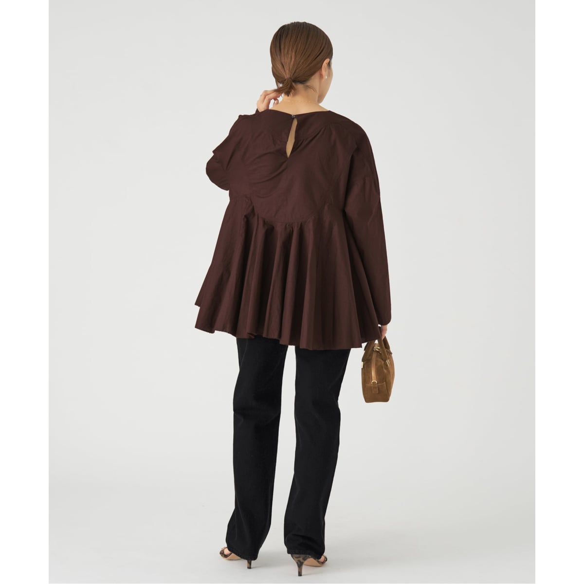 AAYUSHI アユーシ　別注フロントピンタックペプラムブラウス AAYUSHI/アユーシ 別注 フロントピンタックペプラムブラウス（シャツ