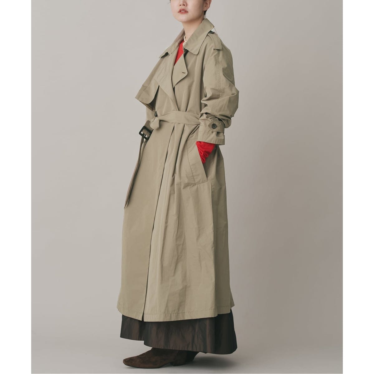 【美品】IENA ライトナイロンフードコート　ベージュ 美品】IENA ライトナイロンフードコート ベージュ IENA - IENA