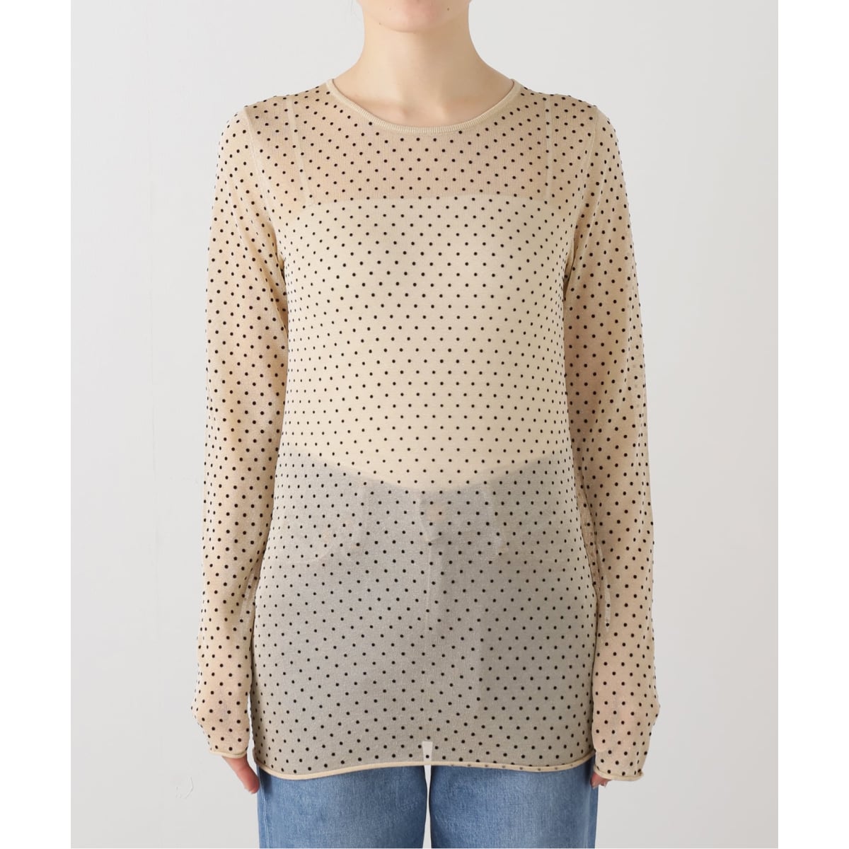 IENA イエナ　フロッキードットシアープルオーバー フロッキードット シアー プルオーバー | イエナ(IENA) | マルイウェブ