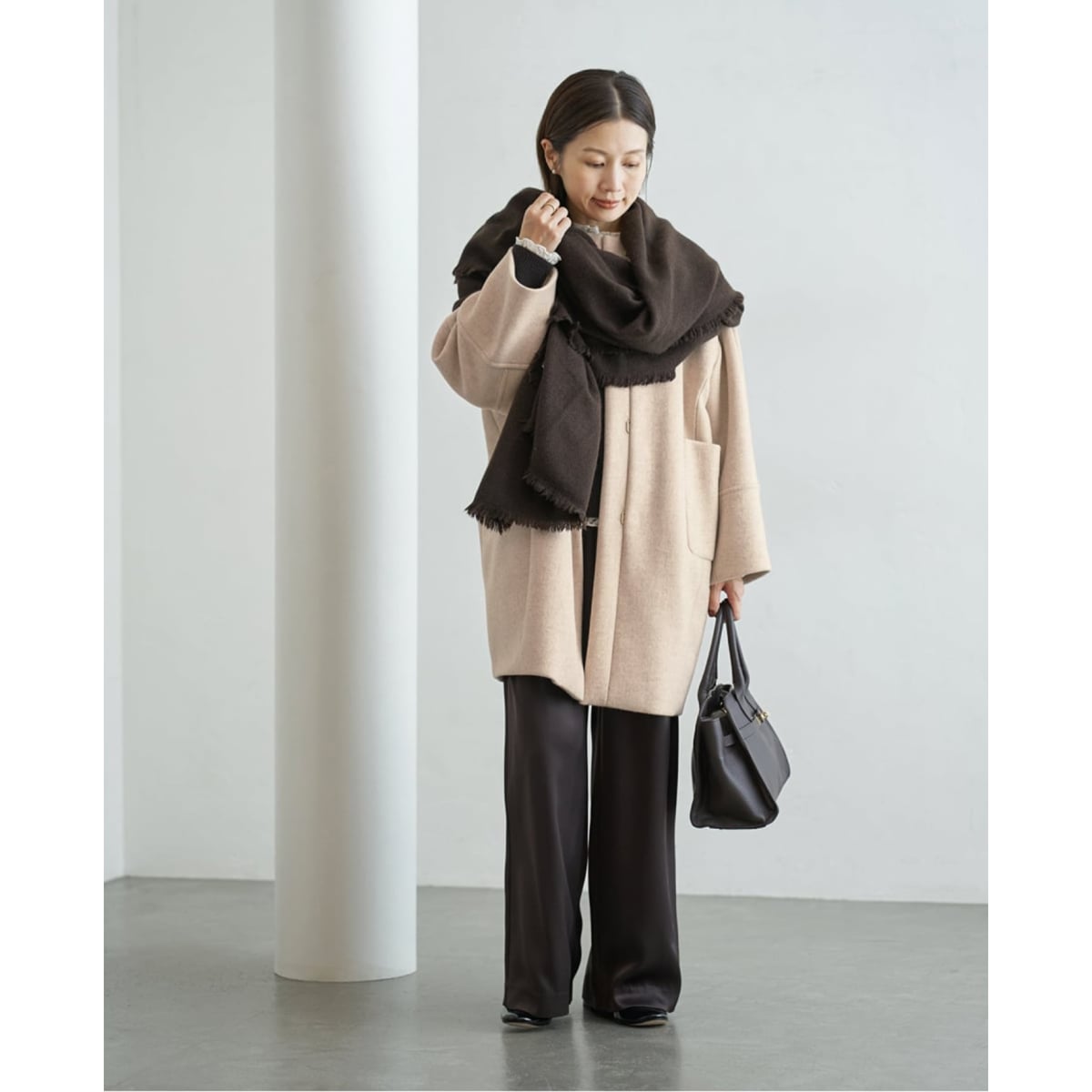 NIMNIMDUAI/ニムニムデュアイ PASHMINA WOOL PLANE STOLE ストール