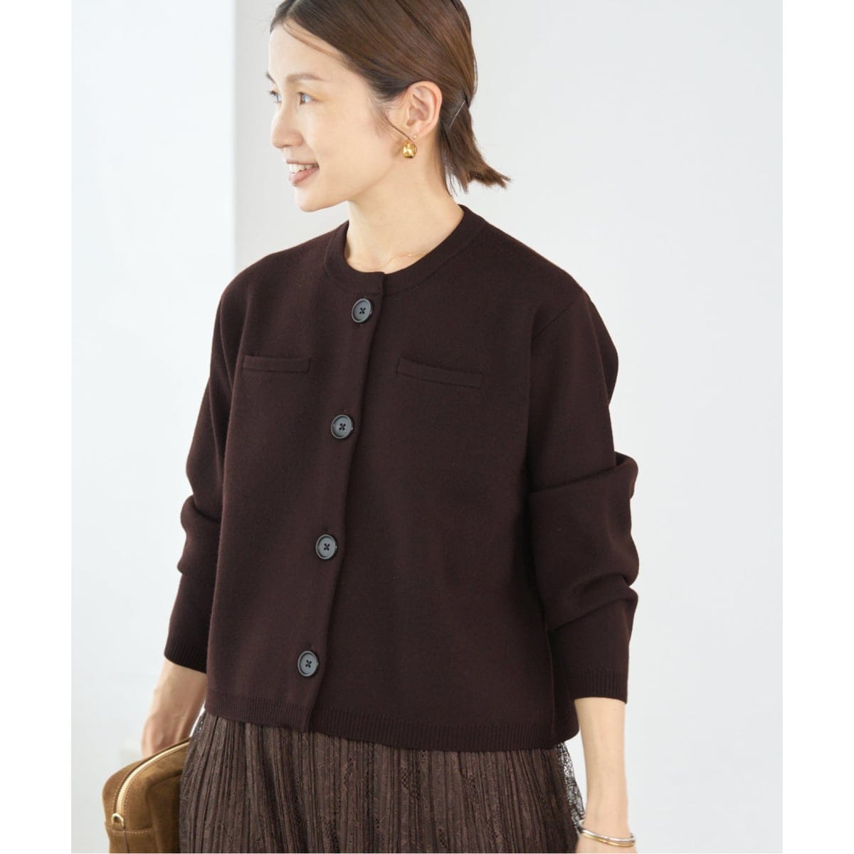 IENA ドライコットン　ネイビー カーディガン IENA ドライコットン ネイビー カーディガン IENA ドライ