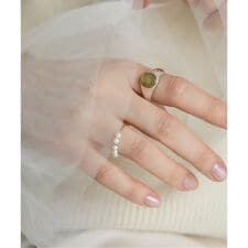 GIGI/ジジ 別注 PEARL CHAIN RING EX