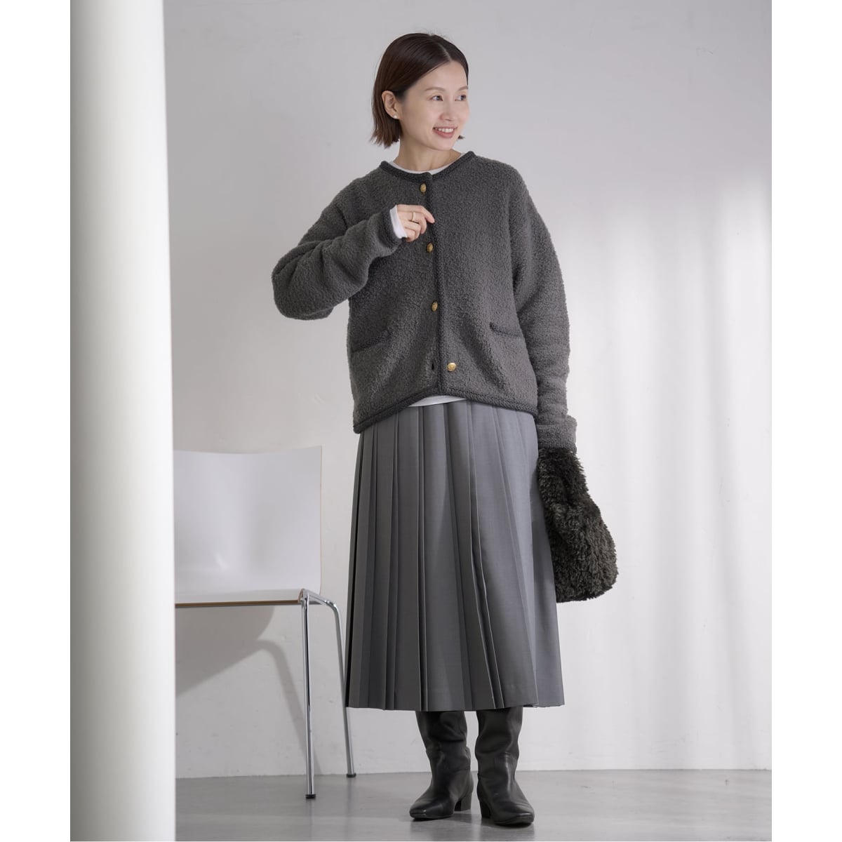 ボアニットカーディガン | イエナ(IENA) | マルイウェブチャネル