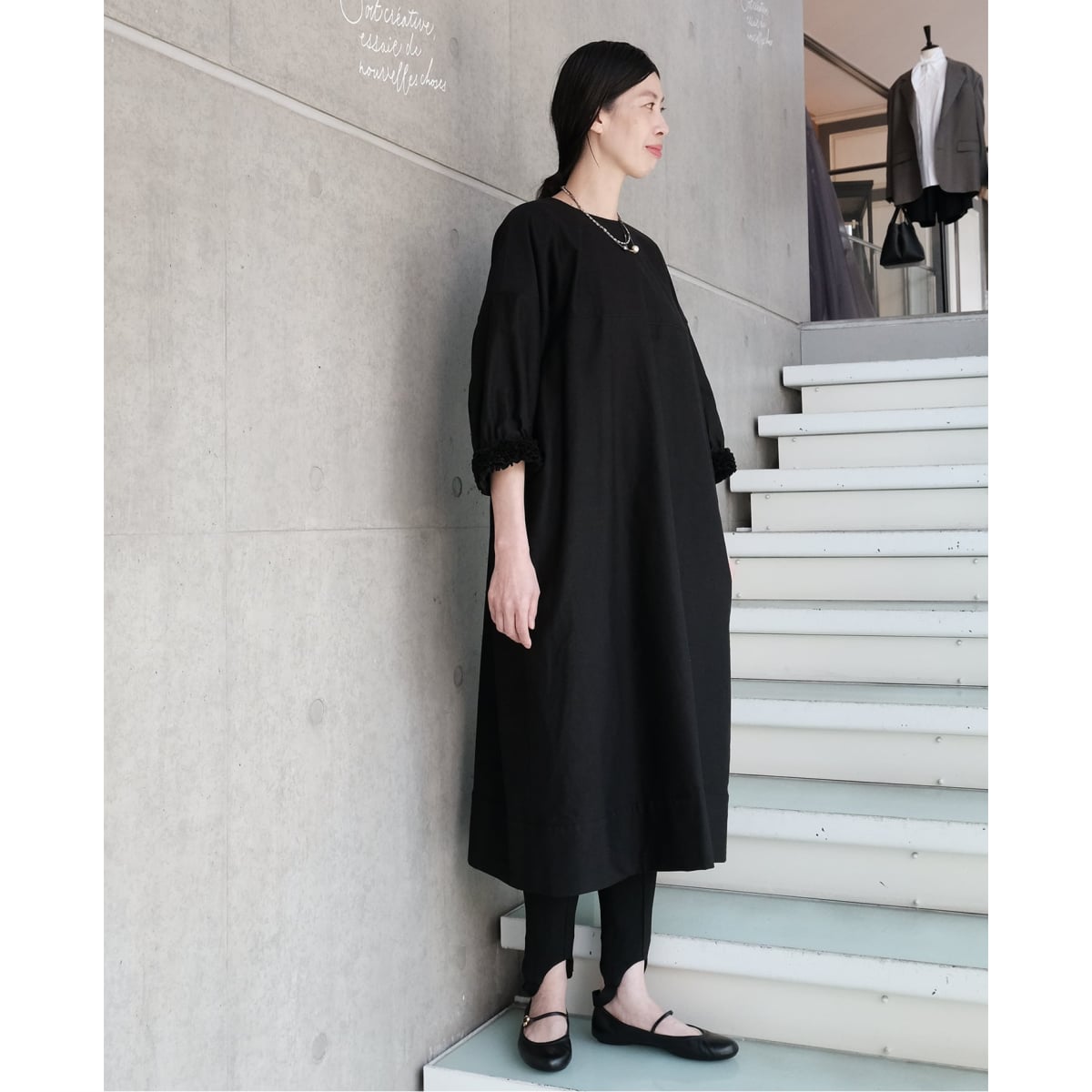 Maison IENA 別注 Nell/ネル 袖フリルワンピース 252-40292 | イエナ