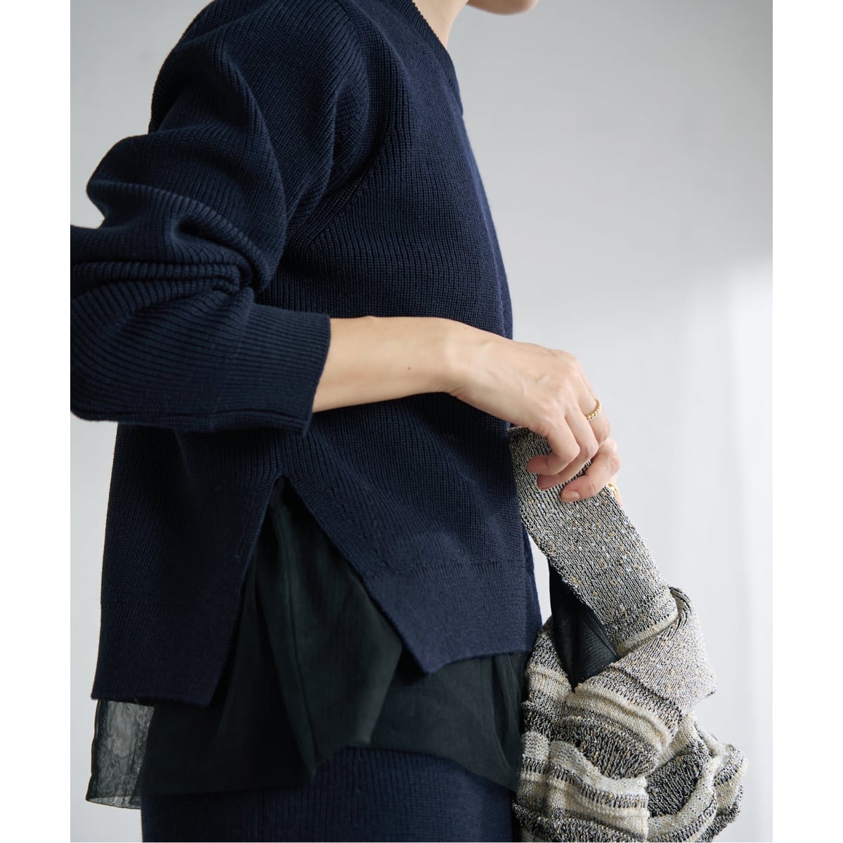 ☆イエナ☆ポロシャツロングスリーブプルオーバー　新品！ ポロシャツロングスリーブプルオーバー（ニット／セーター）｜IENA