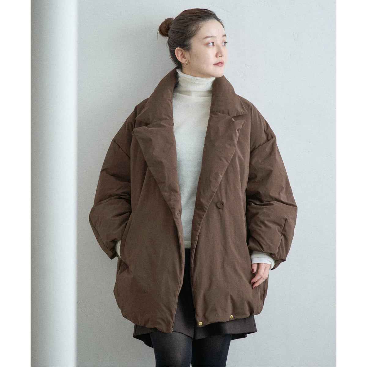 IENA　ARTIROSA 撥水テイラーコクーンダウン　ブラック36 IENA（イエナ）の「ARTIROSA 撥水テイラーコクーンダウン（ダウン