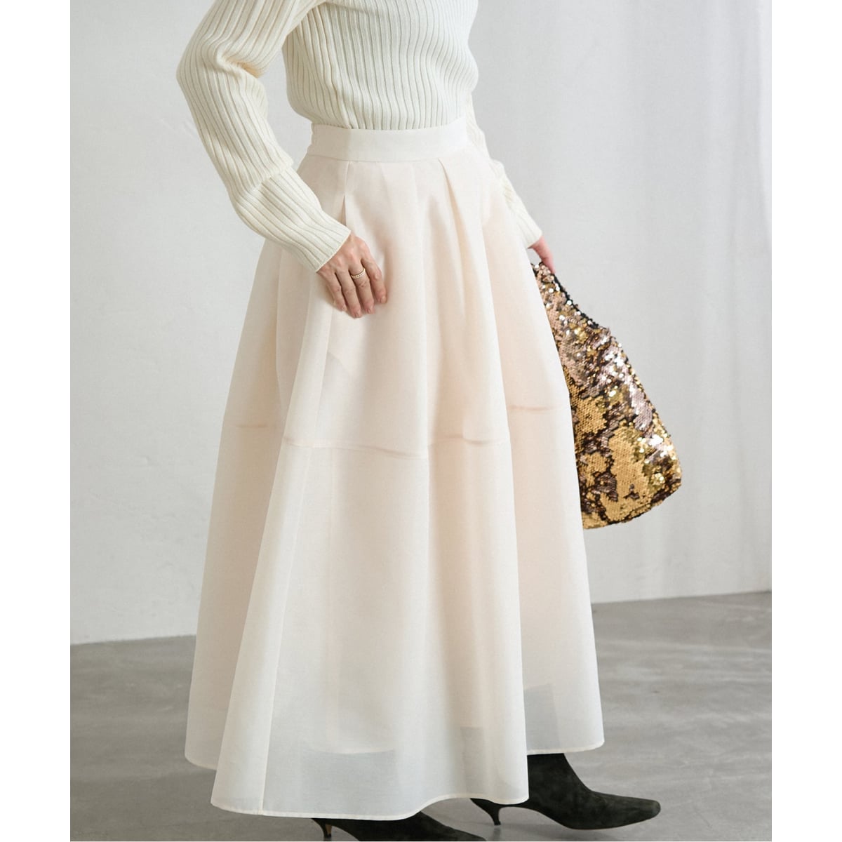 シャンブレーカラータックギャザースカート | イエナ(IENA) | マルイ