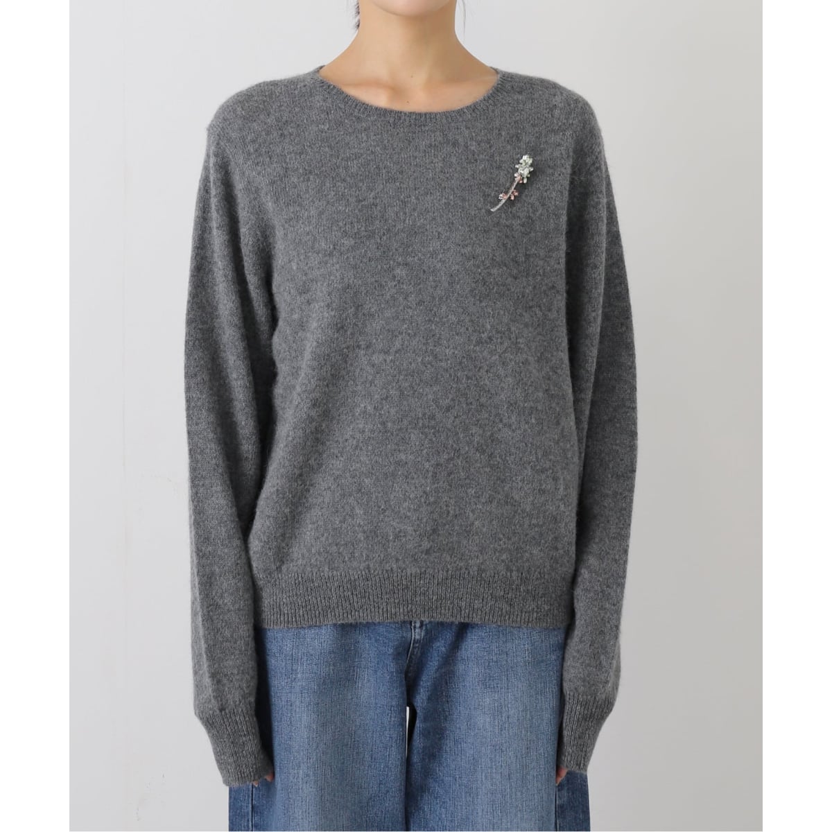 【NEW】イエナ（IENA）/ブローチ付きベビーアルパカニット ブローチ付きベビーアルパカニット | イエナ(IENA) | マルイウェブチャネル