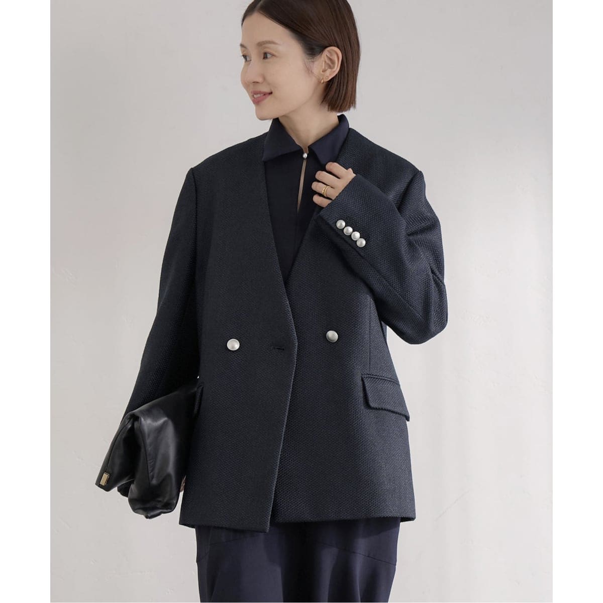 予約》&NAVY ツィーディーダブルジャケット | イエナ(IENA) | マルイ