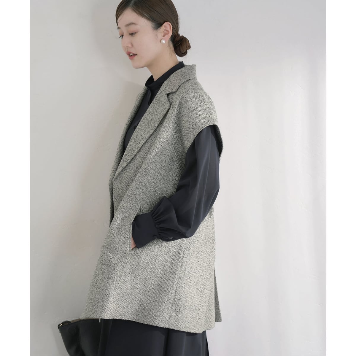 24AW イエナ　ジレ　ベスト IENA（イエナ） ベスト ジレ ベロアフォルムベスト レディース