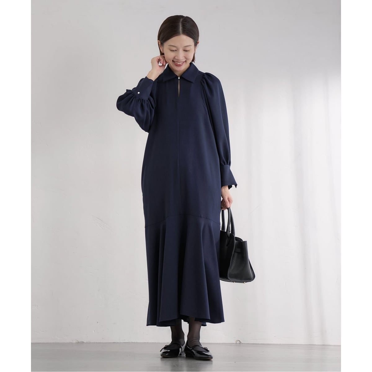 &NAVY メランジツイルギャザーワンピース | イエナ(IENA) | マルイ