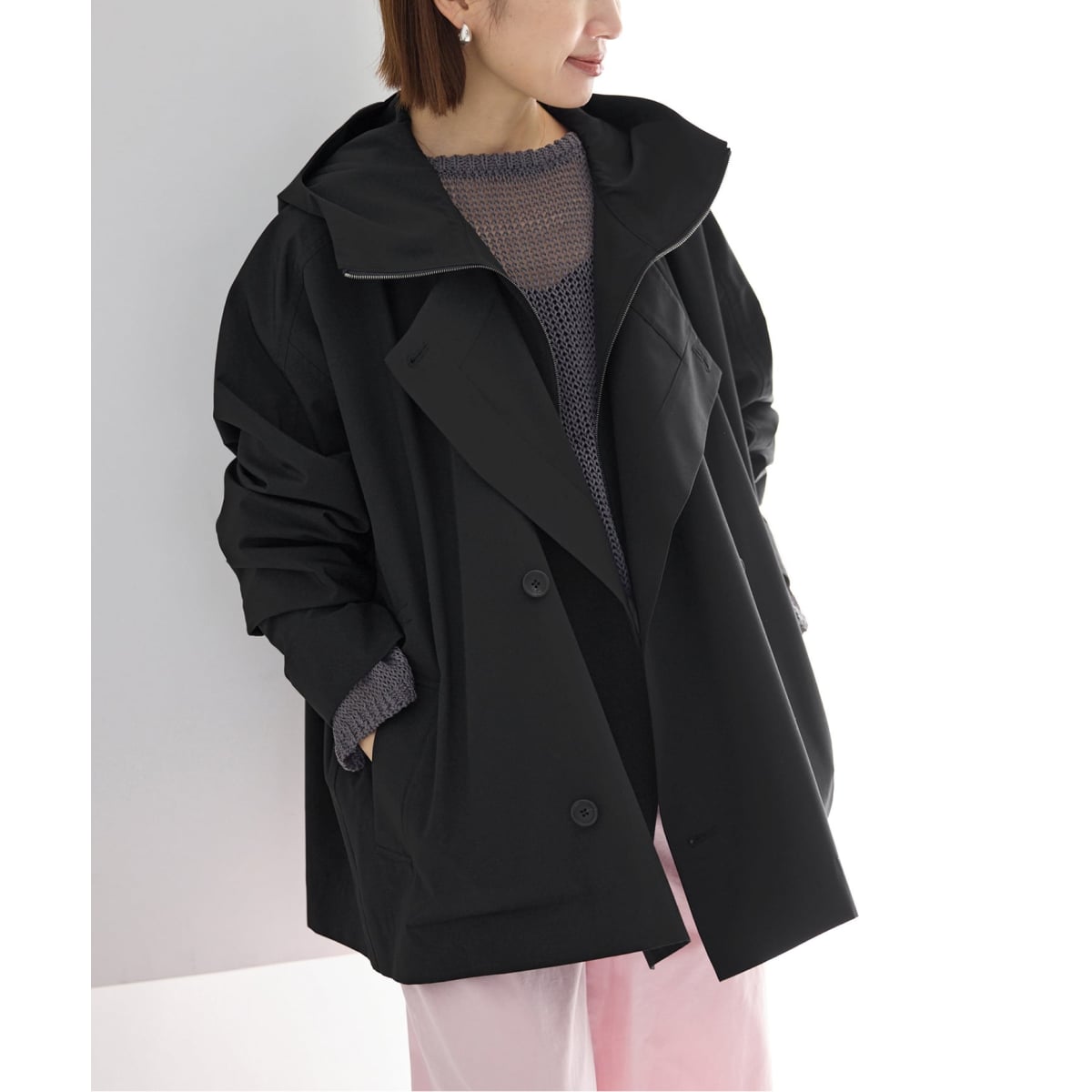 新品 MACKINTOSH 6 GRANGE ボアキルティングコート ブラック MACKINTOSH（マッキントッシュ）ボアフードキルティングコート/GRANGE