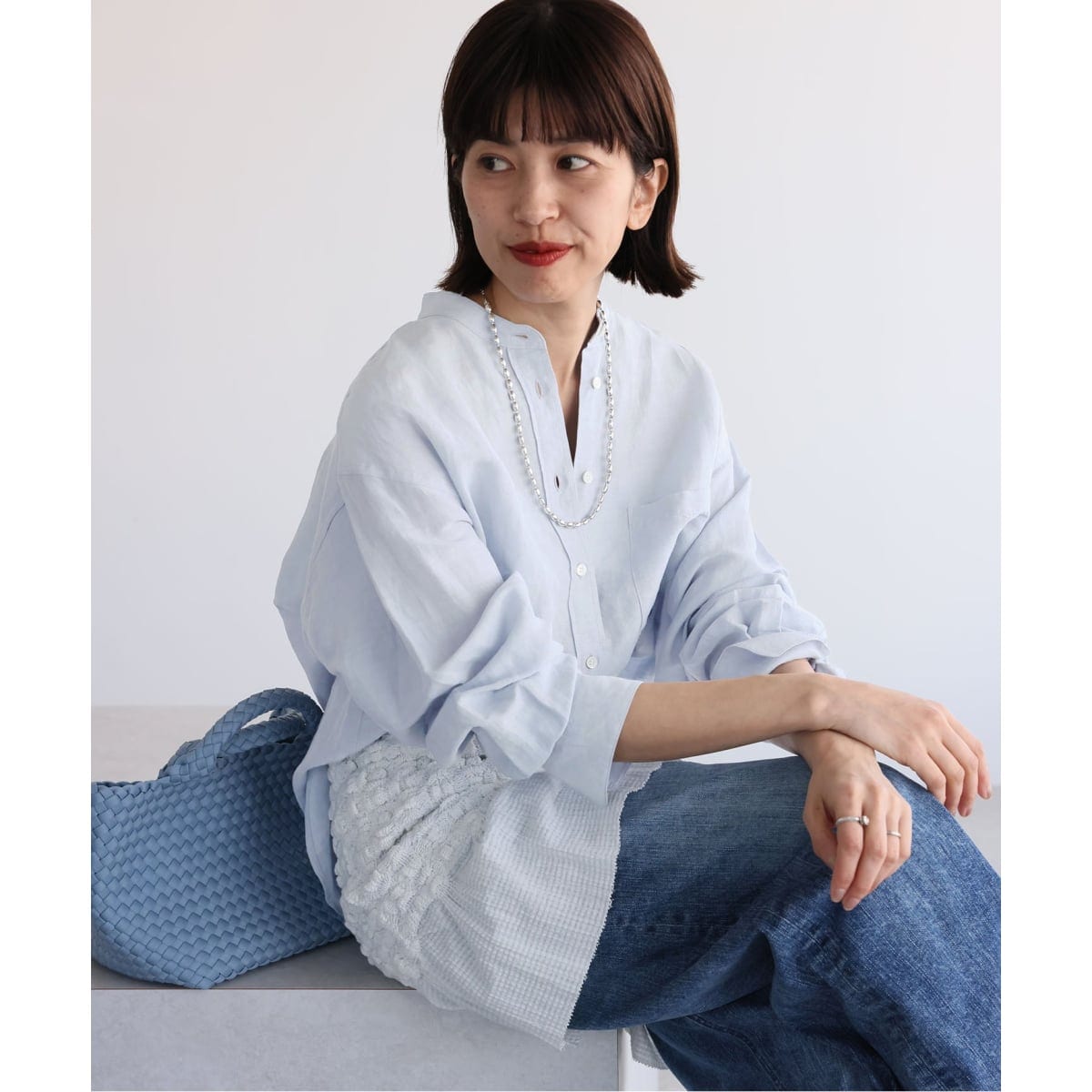 イエナ／美品とろみマットサテンボートネックブラウス ローズピンクベージュ イエナ／美品❤️とろみマットサテンボートネックブラウス ローズ