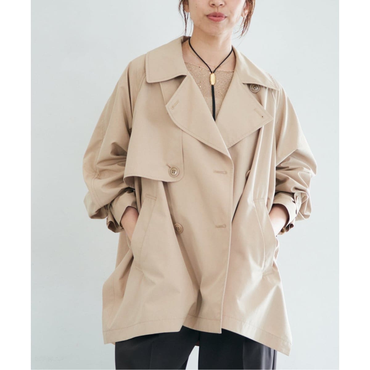 チェック/スーパー140スタンドショートコート | ジャーナル