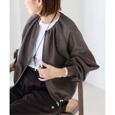 《新色あり/追加2》ウォッシャブル シアーノーカラーブルゾン