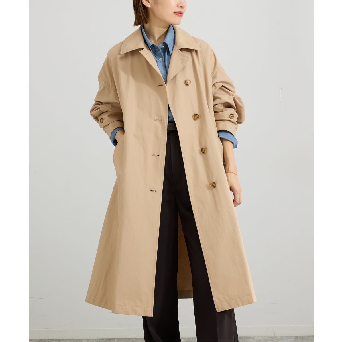 スーパー160ダブルフェイスステンカラーコート | イエナ(IENA