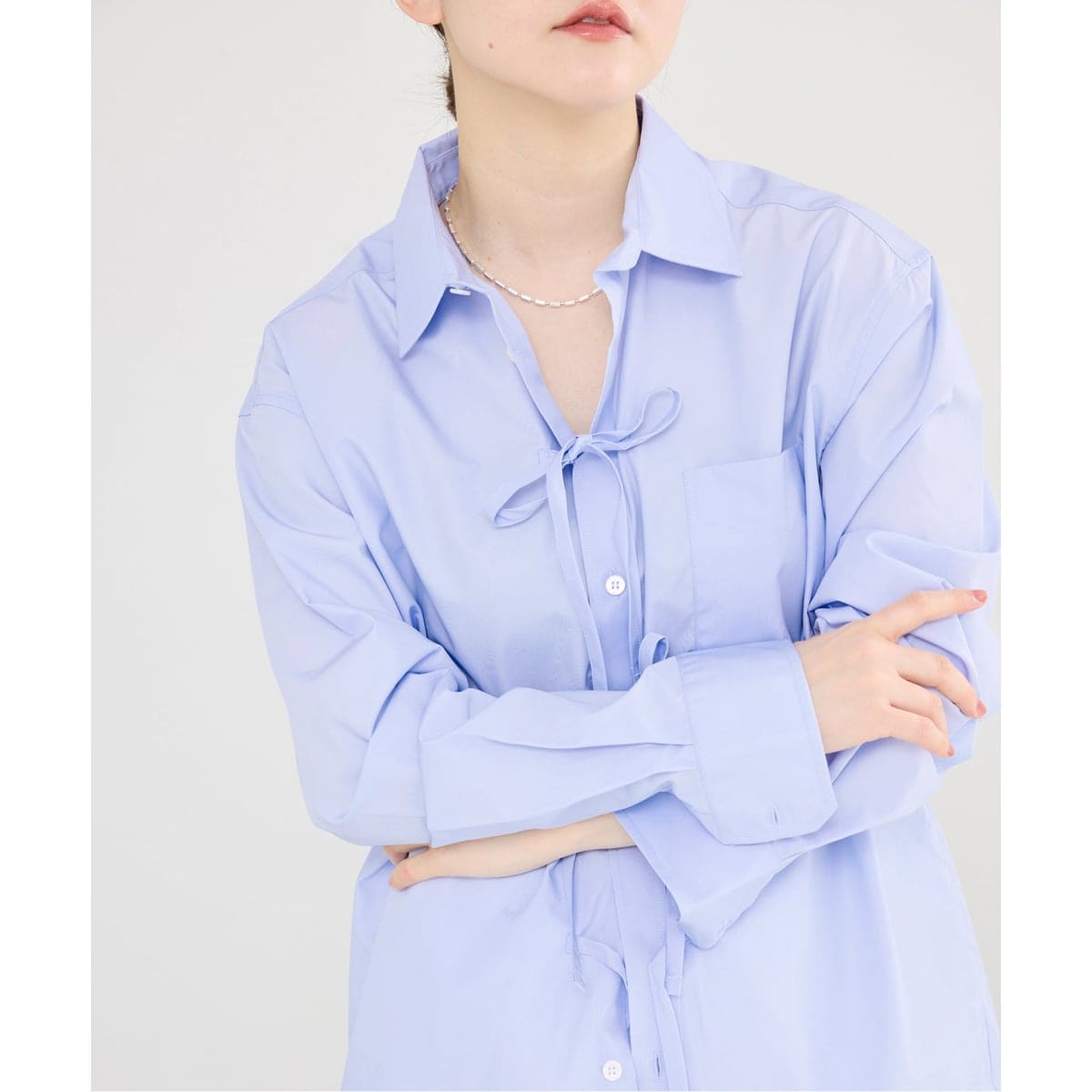 MA/RE/マレ RIBBON SHIRTS シャツ LIGHT COTTON 104 GR | イエナ(IENA