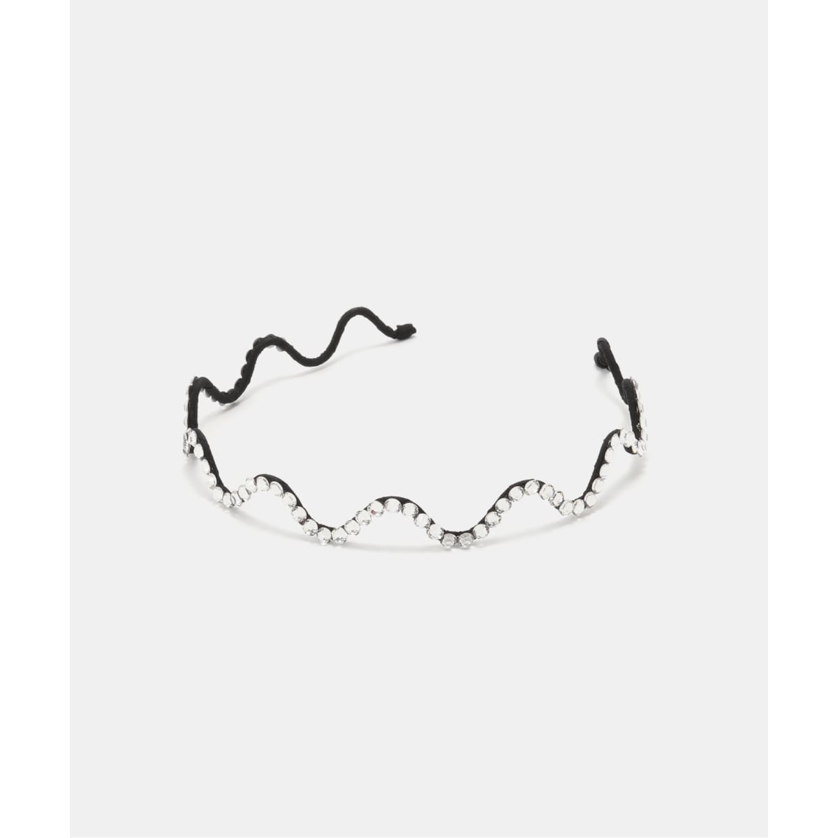 [�}���C]SCHO/�V���[ CRYSTAL WAVE HAIRBAND �w�A�o���h FW23-HB-ARIEL/�C�G�i�iIENA�j �u���b�N