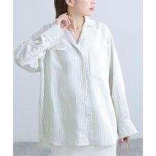 ストライプパジャマシャツ