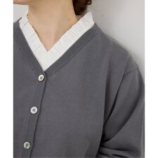 ウォッシャブル 2WAYフリルニットカーディガン