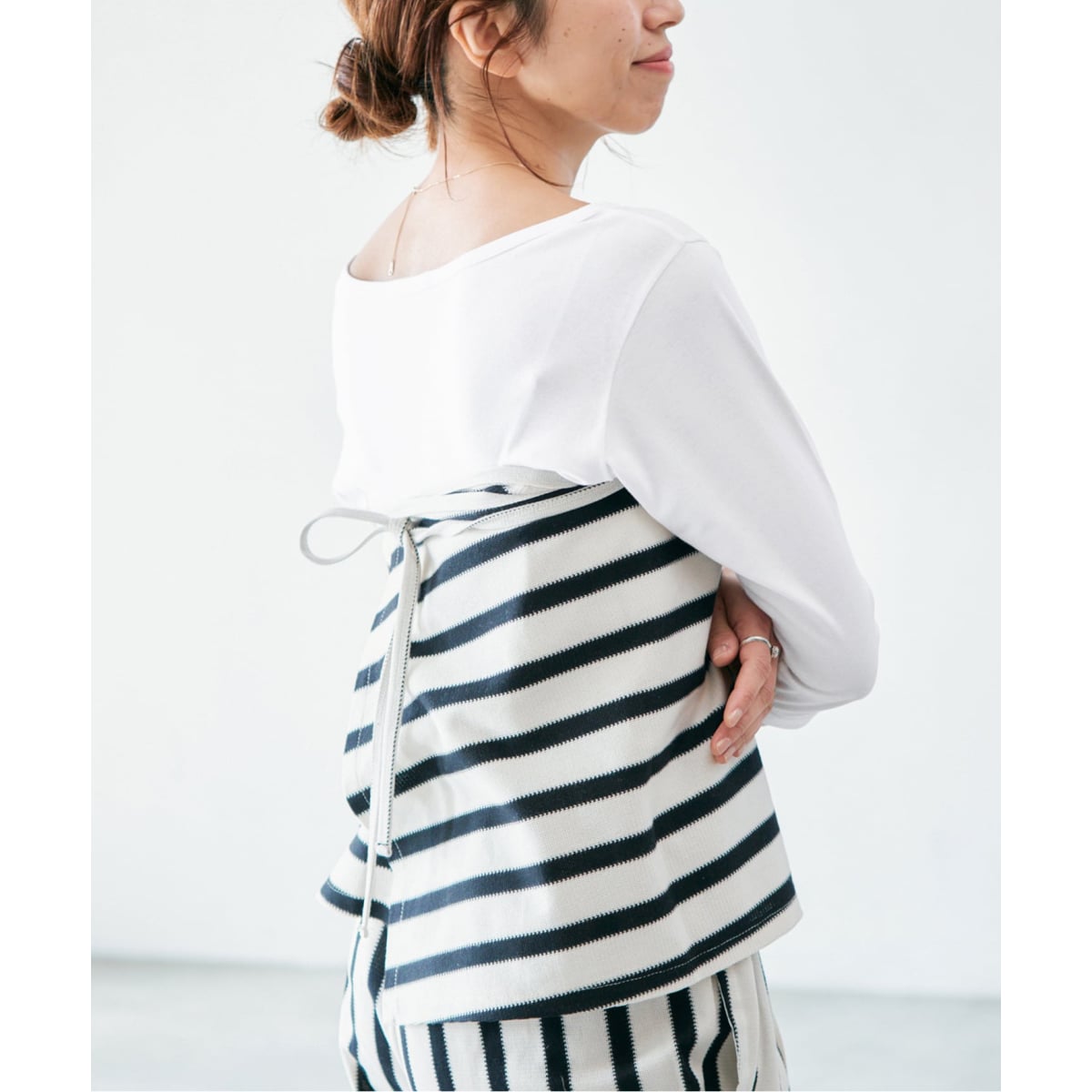 追加2》ATON/エイトン 別注 SUVIN FRAISE ボートネック Tシャツ