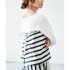 《追加2》ATON/エイトン 別注 SUVIN FRAISE ボートネック Tシャツ