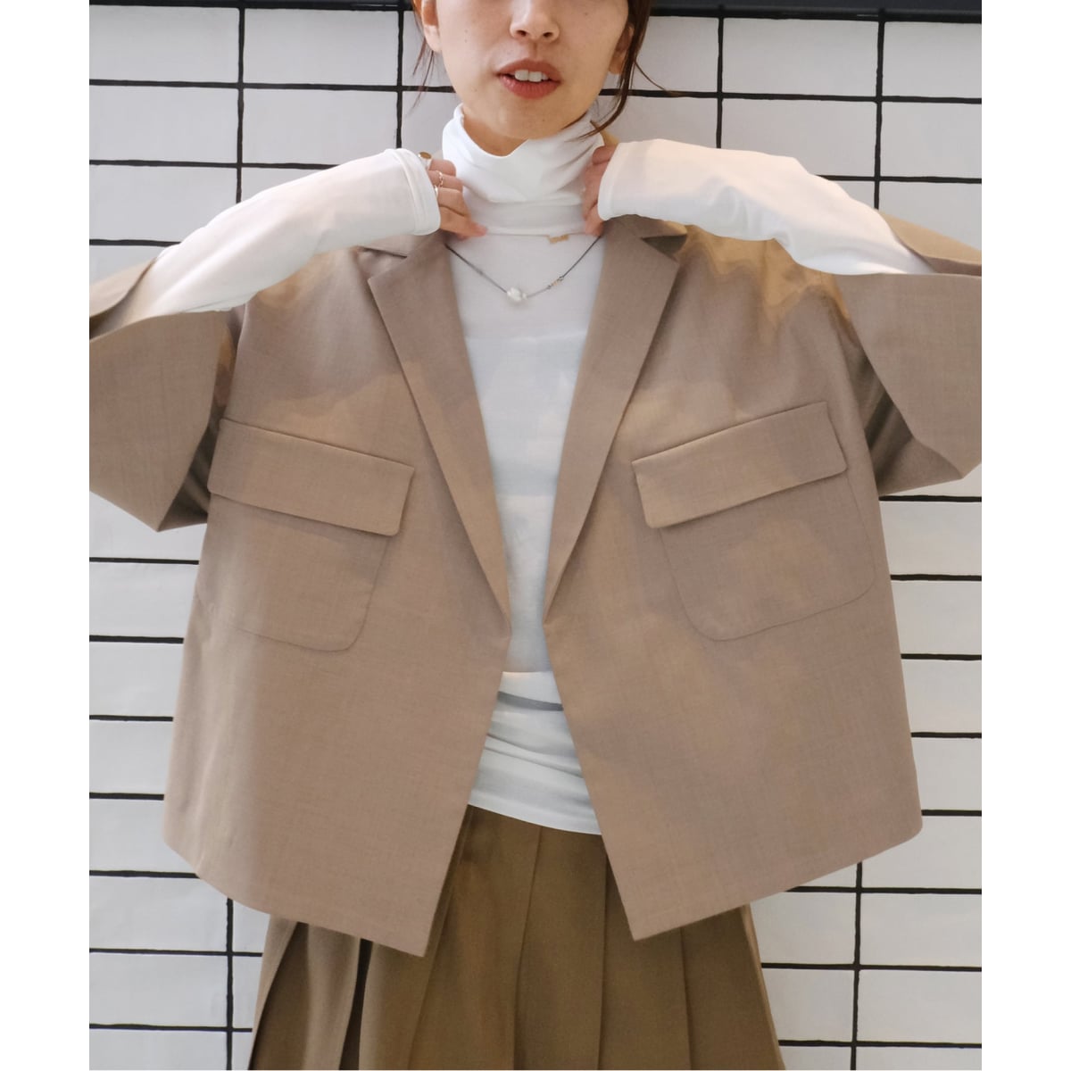 [�}���C]Maison IENA �ʒ� Nell/�l�� �V���[�g�W���P�b�g 261-50201/�C�G�i�iIENA�j �x�[�W��