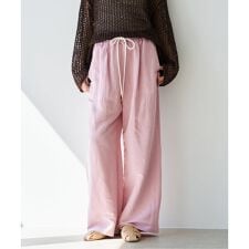 《新色あり/追加予約》ウォッシャブル リネンレーヨンイージーパンツ