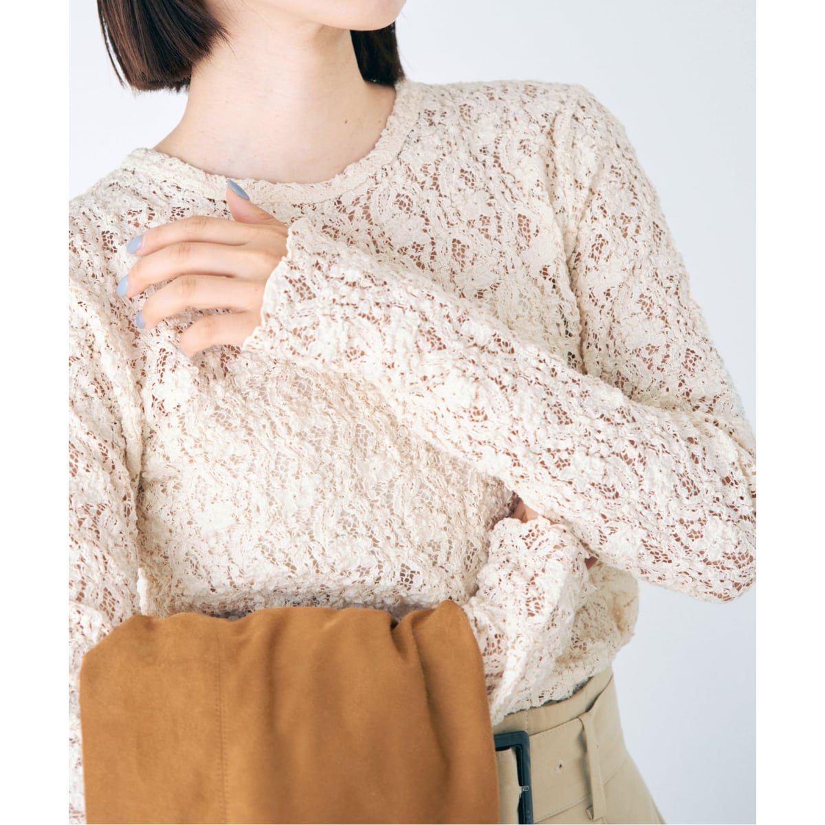 WEB限定/追加5》Flowerストレッチレースプルオーバー | イエナ(IENA