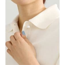 ウォッシャブル パールボタンプルオーバー